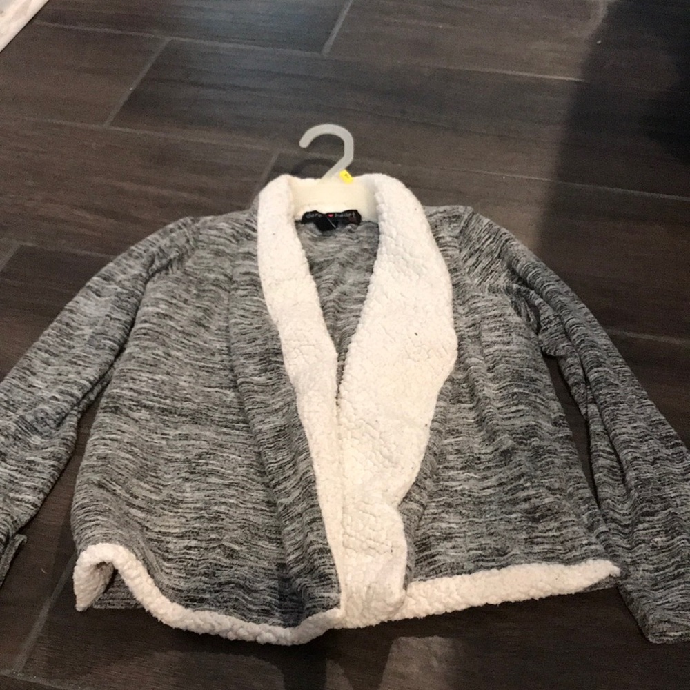 Girls heather gray sweater